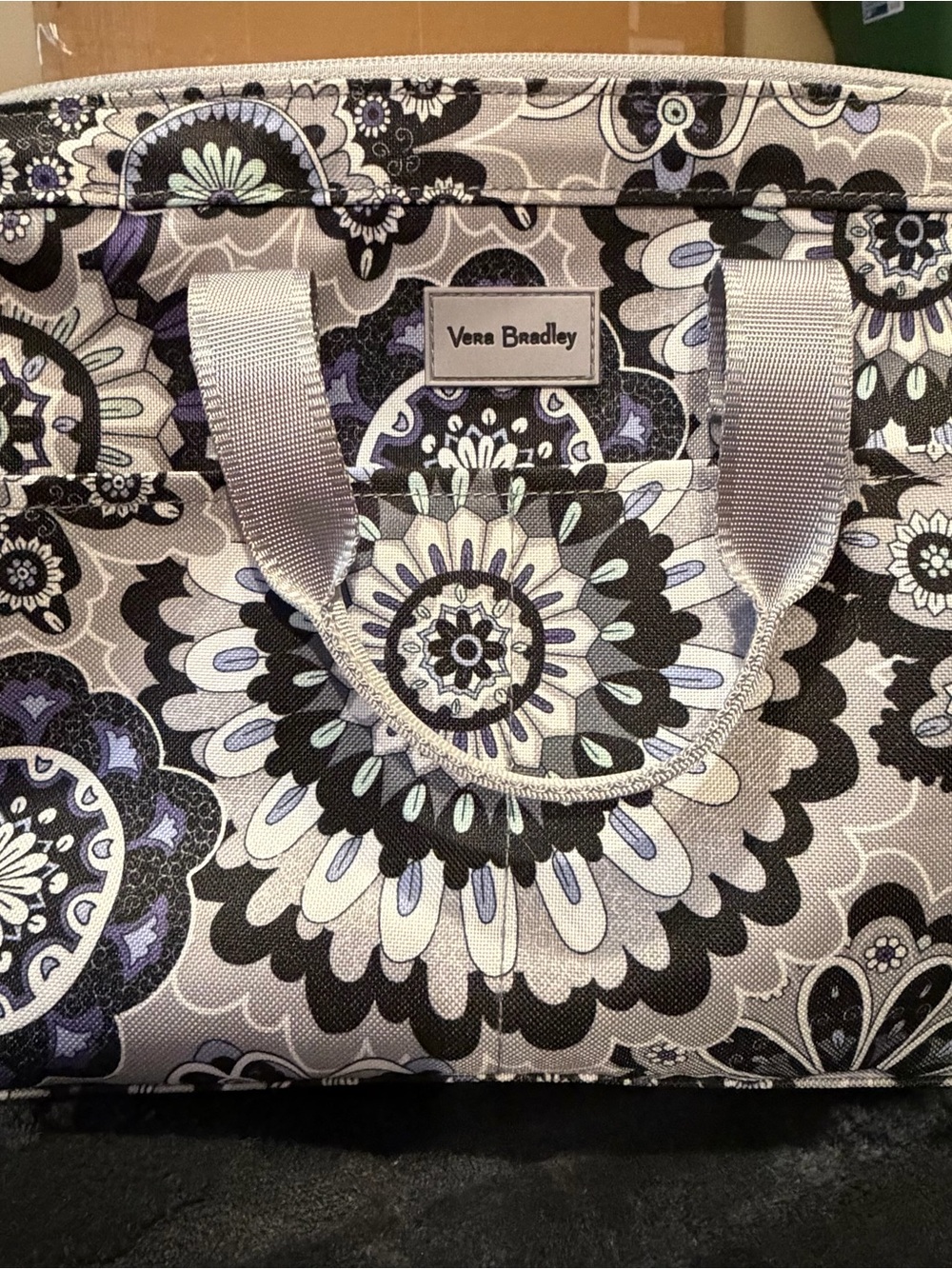 Vera Bradley Gray & Purple Floral travel organizer - Picture 2 of 3
